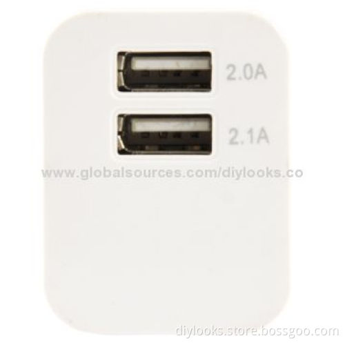 Refurbished Full 5V 2.1A High Quality EU Plug Dual USB Charger for iPhone/iPad/Samsung LG/HTC